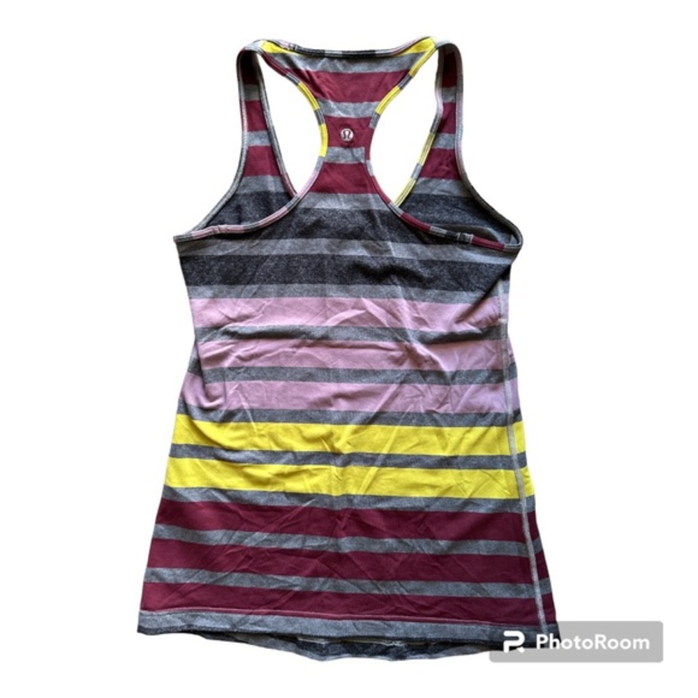 LULULEMON RACERBACK TANK IN Triplet Twin Stripe Heathered Slate